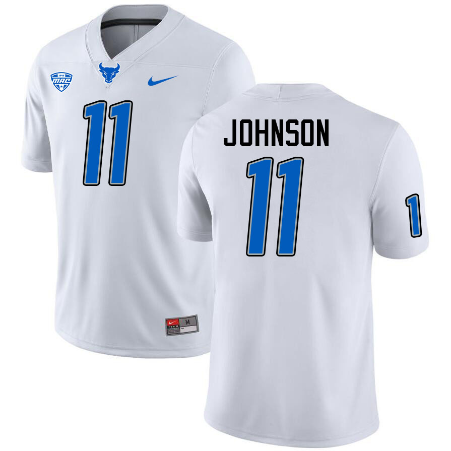 Taji Johnson UB Bulls Jersey,University Of Buffalo Bulls #11 Taji Johnson Jersey Youth-White